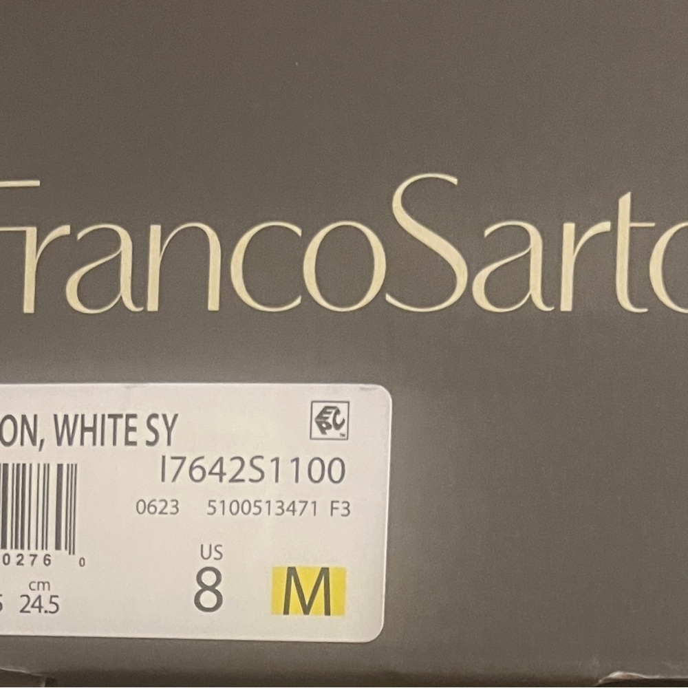 NEW Franco Sarto L-Preston White Heel Oxford Shoes 8M NIB - Picture 9 of 11